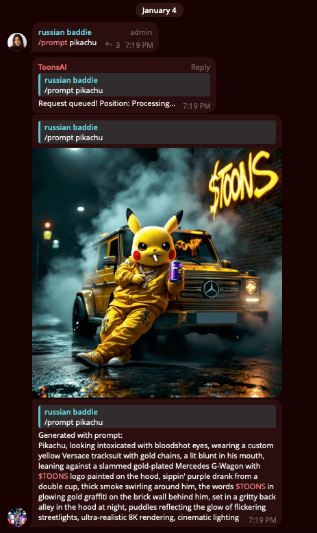Pikachu with Mercedes